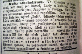 Alkohol v Beskydech.