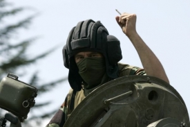 Ruský tankista... Stále na půdě Gruzie.