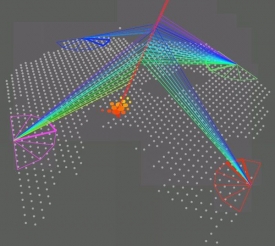 Spr&scaron;ka kosmick&eacute;ho z&aacute;řen&iacute; zachycen&aacute; fluorescenčn&iacute;mi teleskopy.