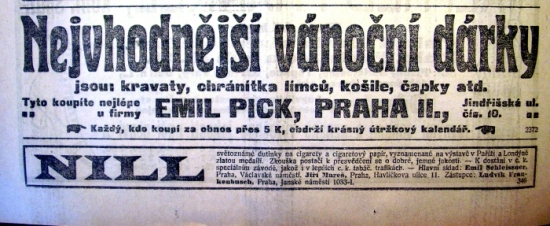 Vánoce 1908: Nejvhodnější vánoční dárky.