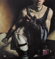 Karel Balcar, Lukrecie II. (2 communication breakdown f. you S.A.), 2002, olej na pl&aacute;tně, 174 x 187 cm