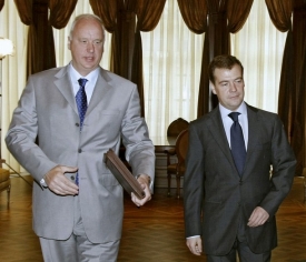 Alexandr Bastrykin s rusk&yacute;m prezidentem Medveděvem