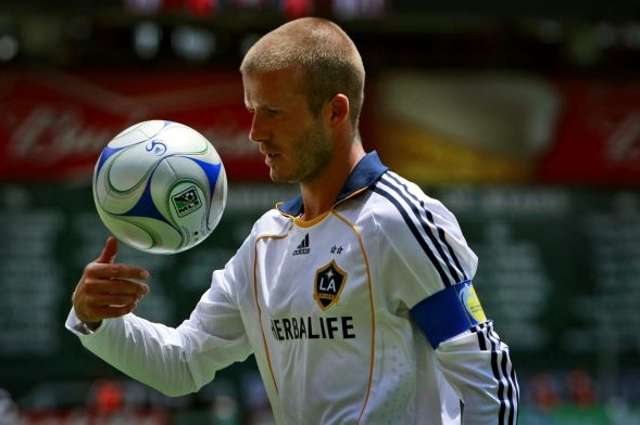 David Beckham v dresu Los Angeles Galaxy.