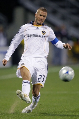 David Beckham v dresu Los Angeles Galaxy.