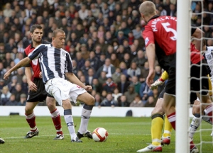 Roman Bedn&aacute;ř, střelec anglick&eacute;ho West Bromwich Albion.