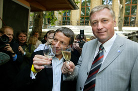 Pavel Bém a Mirek Topolánek. Budou si připíjet i na kongresu ODS?