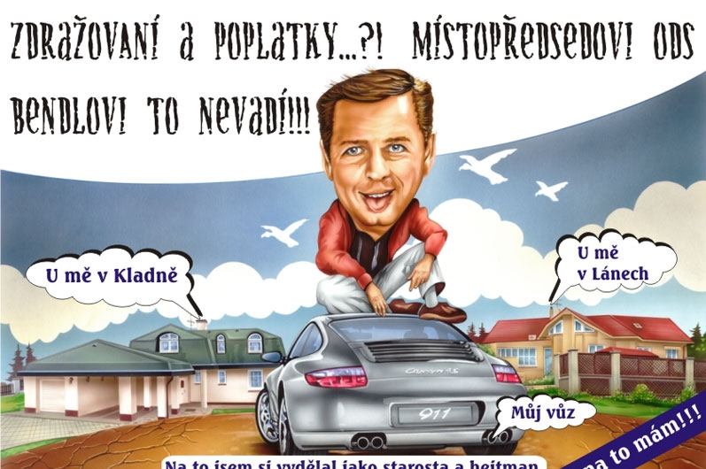 Letáky kritizující práci Petra Bendla zaplavily střední Čechy. 