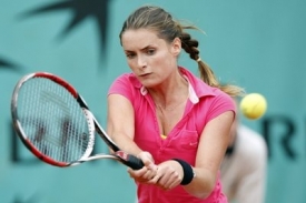 Iveta Benešová v utkání proti Číňance Šuaj Pcheng.
