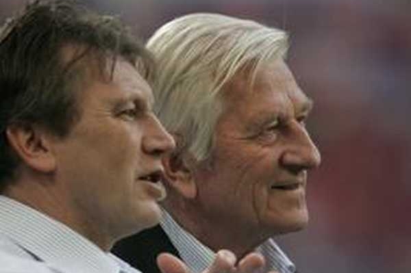 Miroslav Beránek (vlevo), nový kouč fotbalistů Brna.