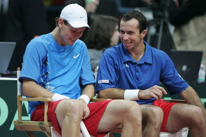 Opory českého týmu Tomáš Berdych (vlevo) a Radek Štěpánek.