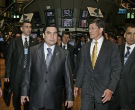 Gurbankuly Berdymuchammedov s americkou obchodní delegací v New Yorku