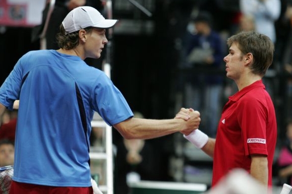 Tomáš Berdych a Stanislas Wawrinka