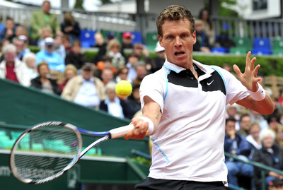 Tenista Tomáš Berdych na Světovém poháru družstev v Düsseldorfu. Tenista Tomáš Berdych na Světovém poháru družstev v Düsseldorfu.
