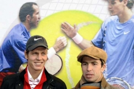 Tahouni reprezentačn&iacute;ho v&yacute;běru - Tom&aacute;&scaron; Berdych a Radek &Scaron;těp&aacute;nek.