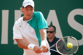 Tomáš Berdych při zápase v Monte Carlu