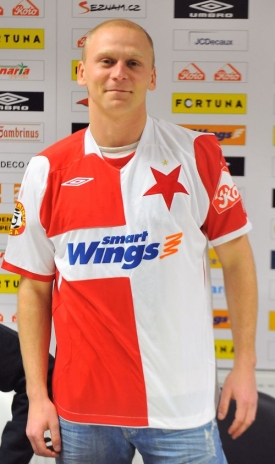 Aleš Besta v dresu Slavie.