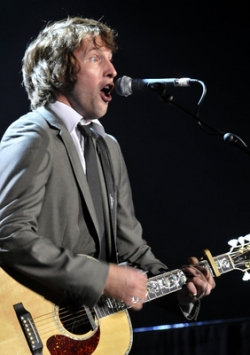 James Blunt na bratislavském koncertě.
