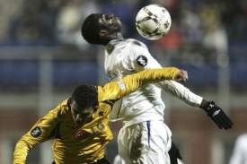 Momentka z utkání POháru UEFA Boleslav - AEK Atény 0:1