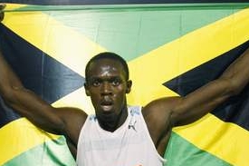 Rekordman v běhu na 100 m Usain Bolt.