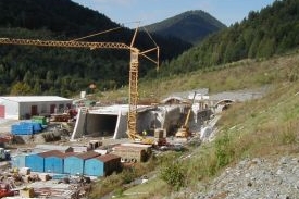 Tunel Branisko ve výstavbě.