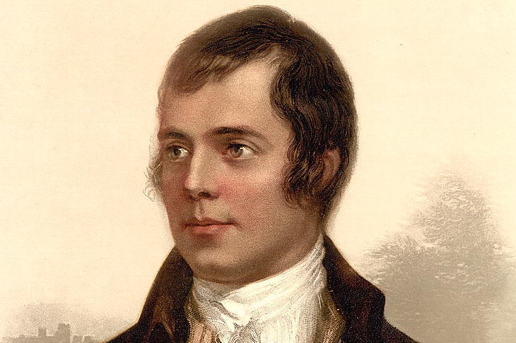 Skotský romantický básník Robert Burns.