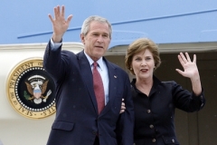 George Bush se svou ženou Laurou