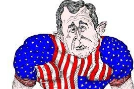 George Bush, karikatura.