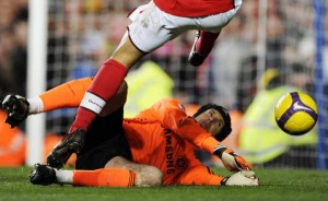 Petr Čech, g&oacute;lman fotbalistů Chelsea.