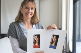 Spoluautorka studie Daniela Niesta ukazuje dva snímky z pokusu.