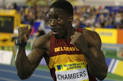 Britský sprinter Dwain Chambers.