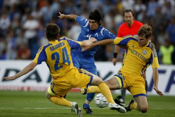 Momentka z utkání Levski Sofia - Borisov.