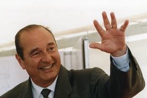 Jacques Chirac na snímku z toku 1998