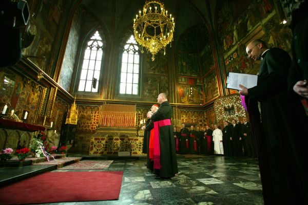 Svatováclavská kaple při inauguraci českého prezidenta 7.3.2008. Svatováclavská kaple při inauguraci českého prezidenta 7.3.2008.