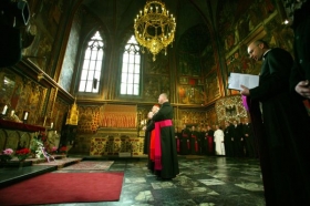 Svatov&aacute;clavsk&aacute; kaple při inauguraci česk&eacute;ho prezidenta 7.3.2008.