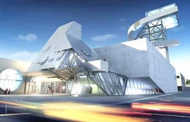 Visualizace střední školy Performing and Visual Arts Academy.