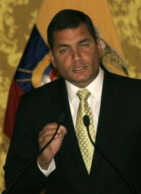Ekv&aacute;dorsk&yacute; prezident Rafael Correa.