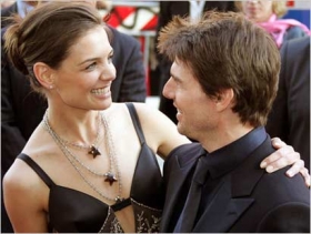 Tom Cruise s manželkou.