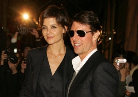 Tom Cruise s manželkou Katie Holmesovou.