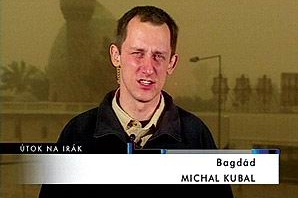 Reportér ČT Michal Kubal. 