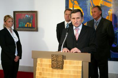 Jiří Čunek na čtvrteční tiskové konferenci