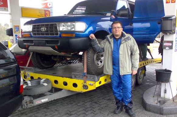 Motorista Jiří Janeček. 