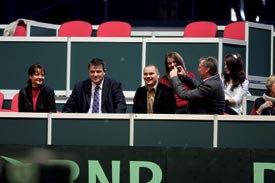 Marek Dalík (uprostřed) s Mirkem Topolánkem