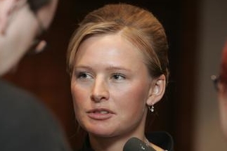 Jachtařka Šmídová na tiskové konferenci