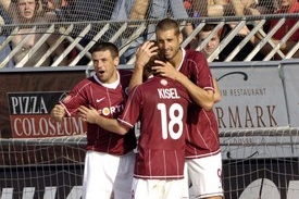 Radost fotbalistů Sparty