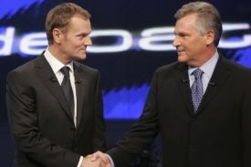 Předvolební debata Donalda Tuska a Aleksandra Kwaśniewského