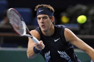 Argentinský tenista Juan Martin Del Potro na Turnaji mistrů.