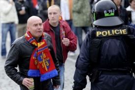 Fanoušci Sparty Praha před derby první fotbalové ligy.