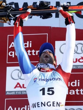 Didier Defago slav&iacute; životn&iacute; &uacute;spěch.