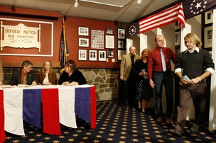 Volební místnost v Dixville Notch.