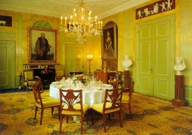 Jídelna ve Vilémově záměčku v Doornu. Dnes muzeum.